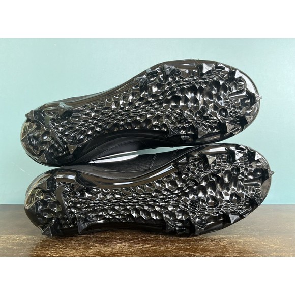 Jordan 1 Mid TD Alpha Menace Football Cleats Black/White Men's Sz 13 FJ6805-001 - Picture 10 of 11